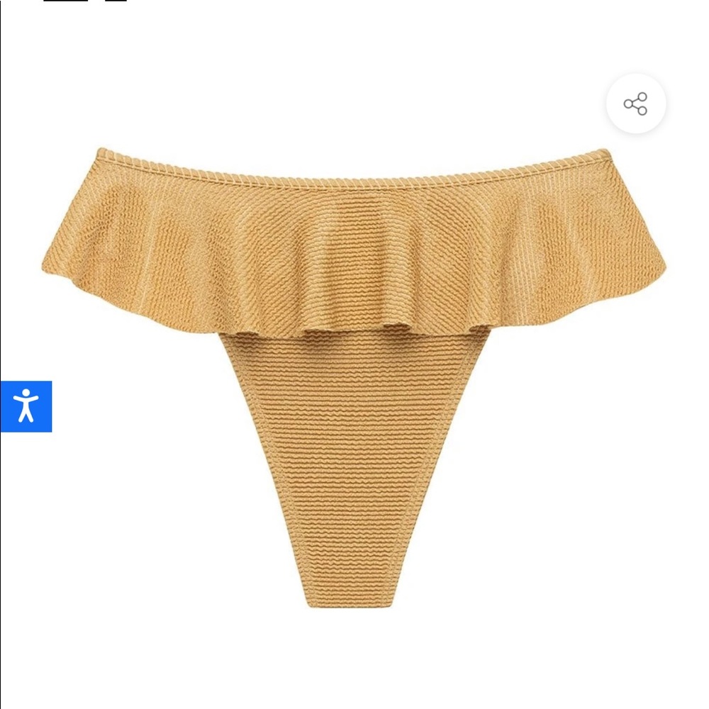 MONTCE Goldie Tamarindo Ruffle Bikini Bottom